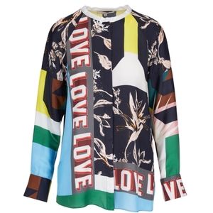 Dorothee Schumacher - Artistic Patch silk blend blouse - Size 2